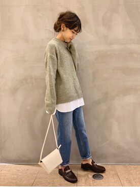 清水夏姫さん(レディース・160cm)の冬コーディネート