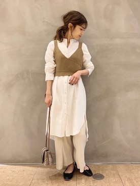 清水夏姫さん(レディース・160cm)の冬コーディネート