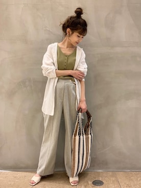 清水夏姫さん（レディース・160cm）の春コーディネート