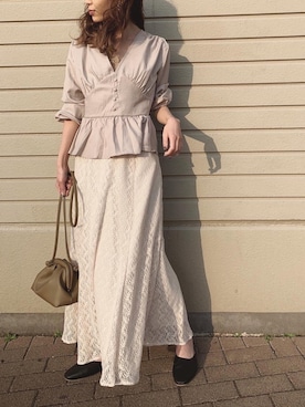 清水夏姫さん（レディース・160cm）の春コーディネート