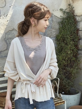 清水夏姫さん(レディース・160cm)の春コーディネート