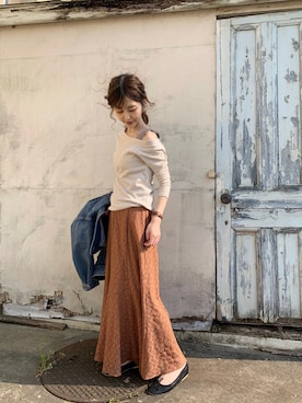 清水夏姫さん（レディース・160cm）の春コーディネート