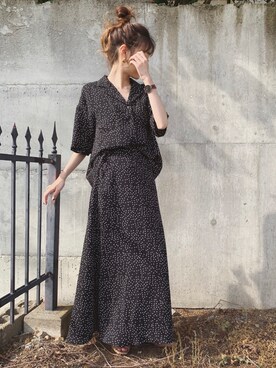 清水夏姫さん（レディース・160cm）の春コーディネート