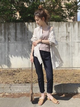 清水夏姫さん（レディース・160cm）の春コーディネート