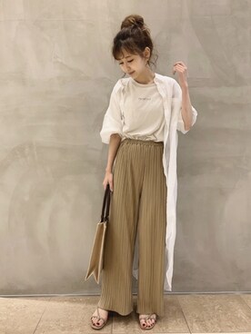 清水夏姫さん(レディース・160cm)の夏コーディネート