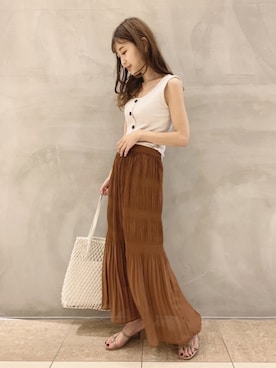 清水夏姫さん（レディース・160cm）の夏コーディネート