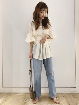 シャツ/ブラウス(長袖/七分) Ameri VINTAGE - MEDI RELAXING ELEGANT BLOUSE Ameri VINTAGE - MEDI RELAXING ELEGANT BLOUSEの通販 by 123