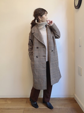 清水夏姫さん（レディース・160cm）の冬コーディネート