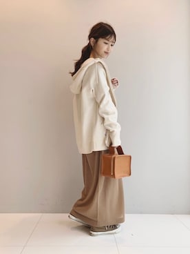 清水夏姫さん(レディース・160cm)の冬コーディネート