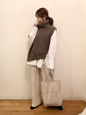 清水夏姫さん（レディース・160cm）の冬コーディネート