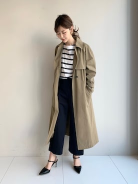 「DRESSTERIOR（ドレステリア）のアイテム（ジャケット/アウター）」を使った、清水夏姫さん（レディース・160cm）の春コーディネート