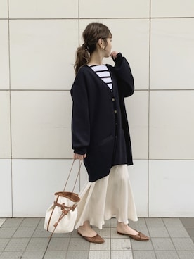 清水夏姫さん（レディース・160cm）の春コーディネート