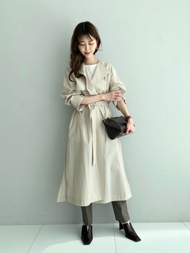 清水夏姫さん（レディース・160cm）の春コーディネート