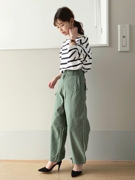 清水夏姫さん（レディース・160cm）の春コーディネート