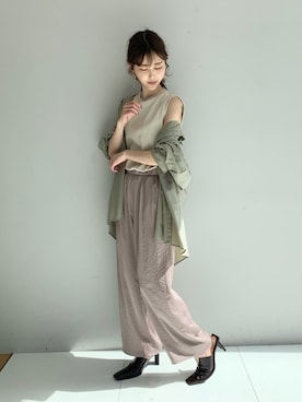 清水夏姫さん（レディース・160cm）の春コーディネート