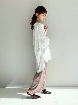 清水夏姫さん（レディース・160cm）の春コーディネート