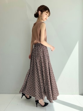 清水夏姫さん（レディース・160cm）の春コーディネート