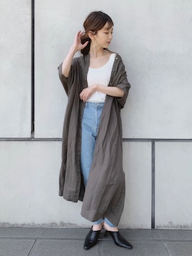 清水夏姫さん（レディース・160cm）の春コーディネート