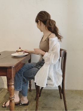 清水夏姫さん(レディース・160cm)の春コーディネート