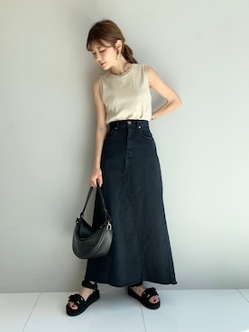 清水夏姫さん（レディース・160cm）の夏コーディネート