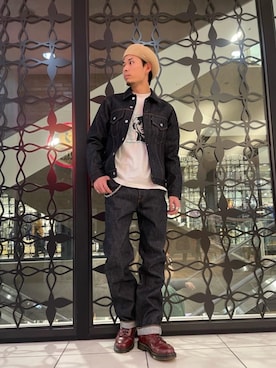 「アイテム（ウォレットチェーン）」を使った、RAIKIさん（メンズ・177cm）の秋コーディネート