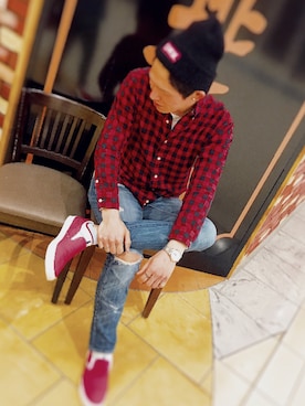 「シンプルおしゃれが好き」｜「アイテム（スリッポン）」を使った、rinaさん（レディース・154cm）の秋コーディネート