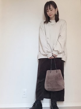 「salut!（サリュ!）のアイテム（アクセサリー）」を使った、yukari✩さん（レディース・154cm）の冬コーディネート