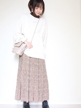 「salut!（サリュ!）のアイテム（アクセサリー）」を使った、yukari✩さん（レディース・154cm）の春コーディネート