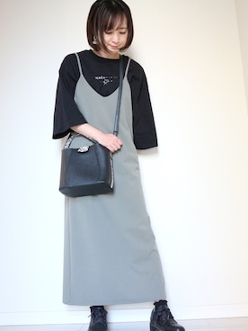 「salut!（サリュ!）のアイテム（アクセサリー）」を使った、yukari✩さん（レディース・154cm）の春コーディネート