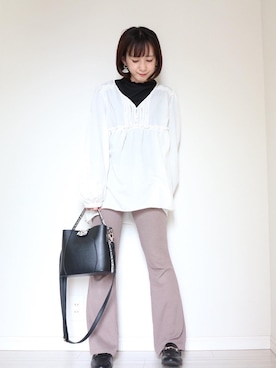 「salut!（サリュ!）のアイテム（アクセサリー）」を使った、yukari✩さん（レディース・154cm）の春コーディネート