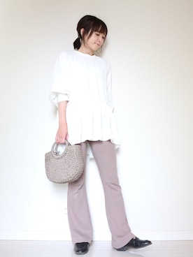 「salut!（サリュ!）のアイテム（アクセサリー）」を使った、yukari✩さん（レディース・154cm）の春コーディネート