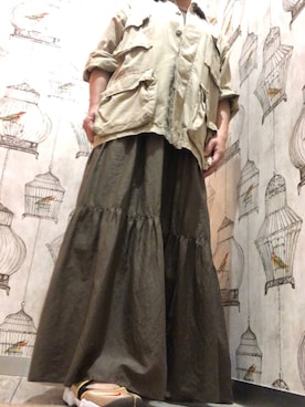 「ROTHCO（ロスコ）のアイテム（ブルゾン）」を使った、mihairuさん（レディース・155cm）の夏コーディネート
