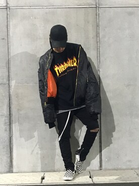 36さんの（THRASHER | スラッシャー）を使ったコーディネート