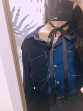 「rabbitstyleのアイテム（シャツ/ブラウス、ブルー系）」を使った、Hydrangeaさん（レディース）の春コーディネート