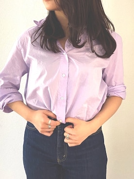 「Levi's（リーバイス）のDAD JEANS  CHARLIE BOY（デニムパンツ）」を使った、かまたまさん（レディース・151cm）の春コーディネート