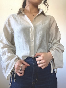 「Levi's（リーバイス）のDAD JEANS  CHARLIE BOY（デニムパンツ）」を使った、かまたまさん（レディース・151cm）の春コーディネート