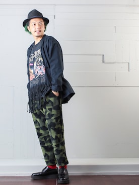 「ROTOTO（ロトト）のアイテム」を使った、マッシーさん（メンズ・174cm）の秋コーディネート