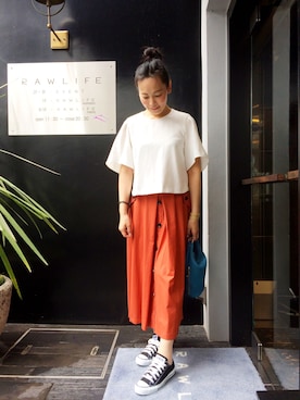 「Hoochie Coochie（フーチークーチー）のアイテム」を使った、Katieさん（レディース・162cm）の夏コーディネート