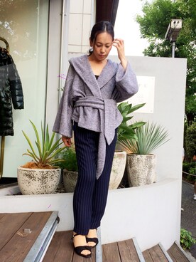 「着物」｜「アイテム（その他アウター）」を使った、Katieさん（レディース・162cm）の夏コーディネート