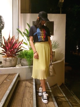 「ITADAKI（イタダキ）のアイテム」を使った、Katieさん（レディース・162cm）の夏コーディネート