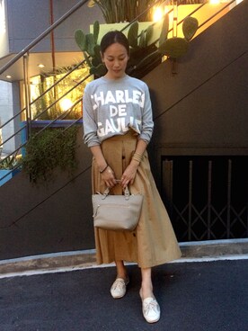 「Hoochie Coochie（フーチークーチー）のアイテム」を使った、Katieさん（レディース・162cm）の夏コーディネート