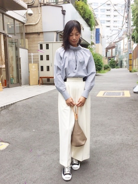 「Rawtus（ロータス）のアイテム（パンツ）」を使った、Katieさん（レディース・162cm）の秋コーディネート