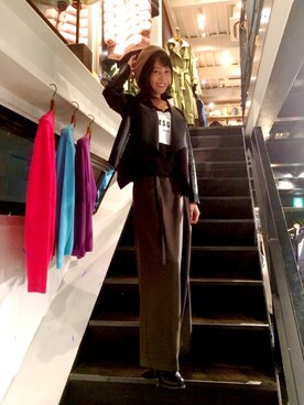 「ベレー帽推奨委員会」｜「アイテム（ブーツ）」を使った、Katieさん（レディース・162cm）の秋コーディネート