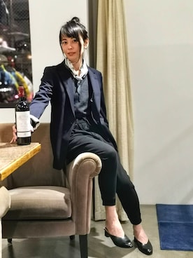 「ROBES&CONFECTIONS（ローブスコンフェクションズ）のアイテム（ジャケット/アウター）」を使った、Katieさん（レディース・162cm）の冬コーディネート