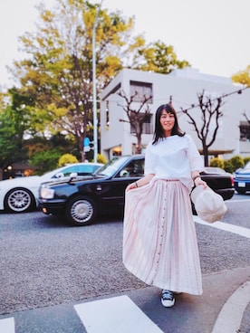 「CPH（シーピーエイチ）のアイテム（帽子）」を使った、Katieさん（レディース・162cm）の春コーディネート