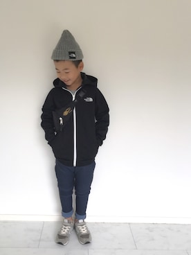 「アイテム（マウンテンパーカー）」を使った、reo×noaさん（キッズ・125cm）の秋コーディネート