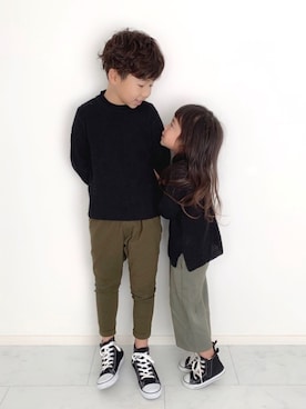 reo×noaさん（キッズ・100cm）の冬コーディネート