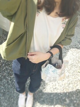 「CONVERSE（コンバース）のCONVERSE コンバース ジャック パーセル / JACK PURCEL（スニーカー）」を使った、kikiさん（レディース・163cm）の秋コーディネート