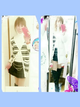「CECIL McBEE（セシルマクビー）のアイテム（カーディガン/ボレロ）」を使った、LadiesLike　優稀。®さん（メンズ・171cm）の冬コーディネート