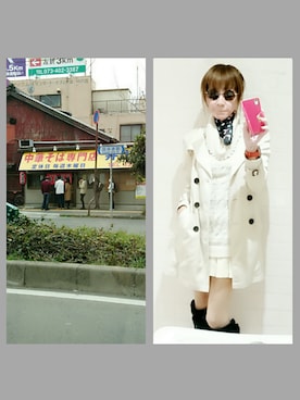 「CECIL McBEE（セシルマクビー）のアイテム（トレンチコート）」を使った、LadiesLike　優稀。®さん（メンズ・171cm）の春コーディネート